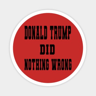 DONALD TRUMP DID NOTHING WRONG Magnet